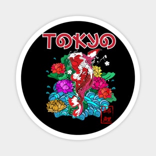 Koi Fish Japan Style.Japan traditional and couture. Magnet